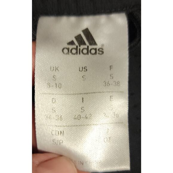 Adidas Womens Training Jacket Black White Small Logo Full Zip - Picture 6 of 8